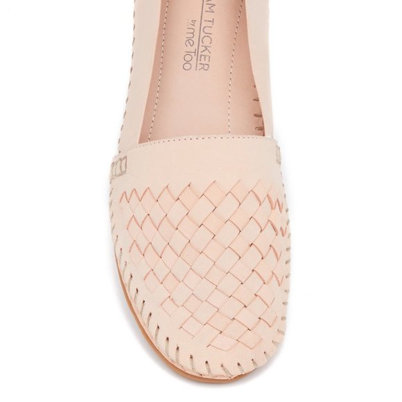 Me Too Woven Nubuck Leather WEDGE FLAT Comfort Loafer Slip-On NEW NIB Rosewood - Picture 3 of 12
